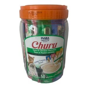 Churu Cat Treats - set of 50 - Tuna and Chicken Varieties